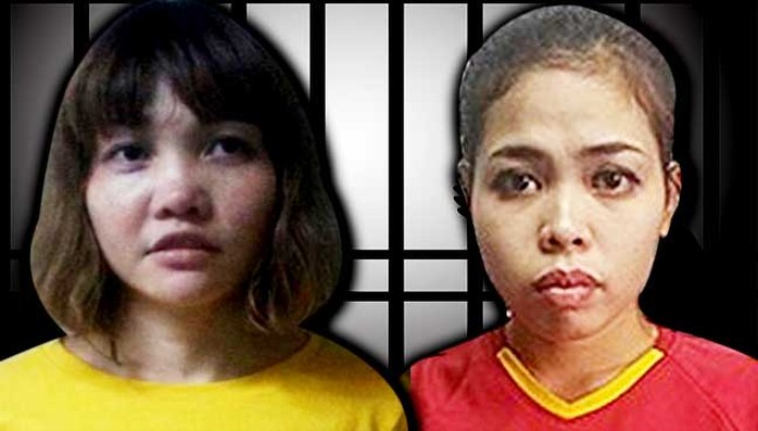 
Hai nghi phạm Đoàn Thị Hương và Siti Aisyah. Ảnh: Free malaysia today
