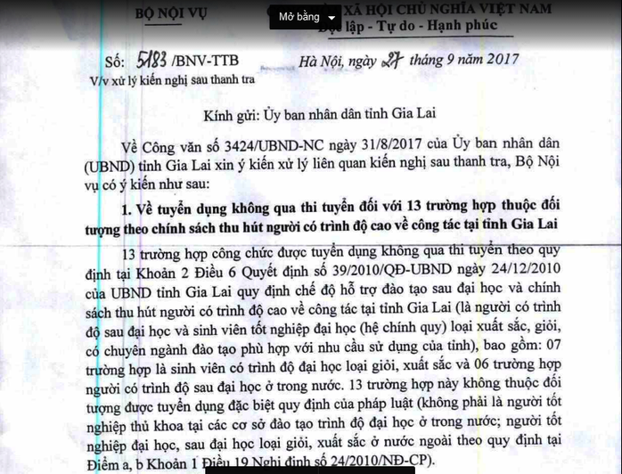 Cán bộ tuyển dụng sai ở Gia Lai: Nhiều người là con, cháu lãnh đạo - Ảnh 1.