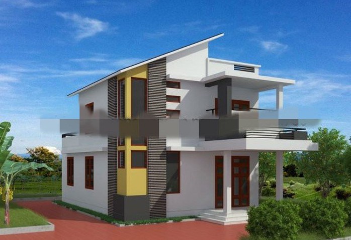 10 mẫu nhà 2 tầng mái lệch đẹp hiện đại - Ảnh 2. 10 mẫu nhà 2 tầng mái lệch đẹp hiện đại - Ảnh 2.