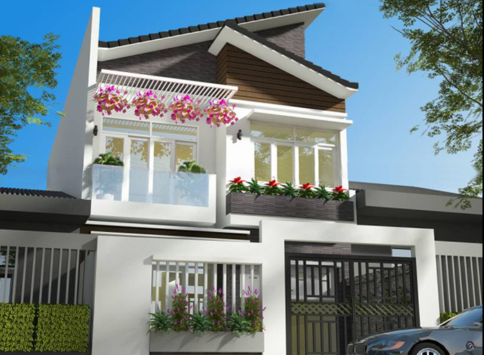 10 mẫu nhà 2 tầng mái lệch đẹp hiện đại - Ảnh 8. 10 mẫu nhà 2 tầng mái lệch đẹp hiện đại - Ảnh 8.