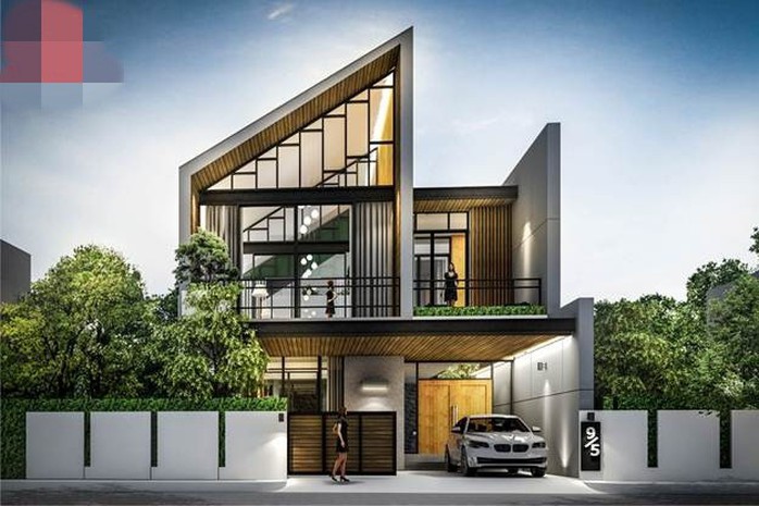 10 mẫu nhà 2 tầng mái lệch đẹp hiện đại - Ảnh 9. 10 mẫu nhà 2 tầng mái lệch đẹp hiện đại - Ảnh 9.