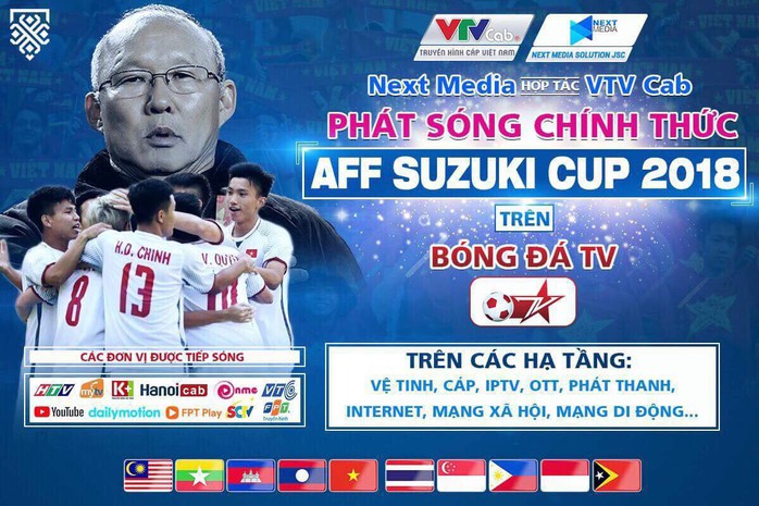 Next Media cho các đài tiếp sóng miễn phí AFF Cup 2018 - Ảnh 1.