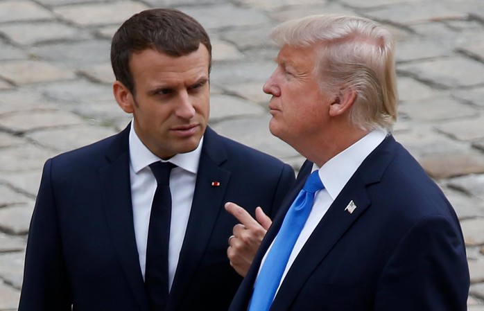 Ông Trump chỉ trích ông Macron trước khi đến Pháp - Ảnh 1.