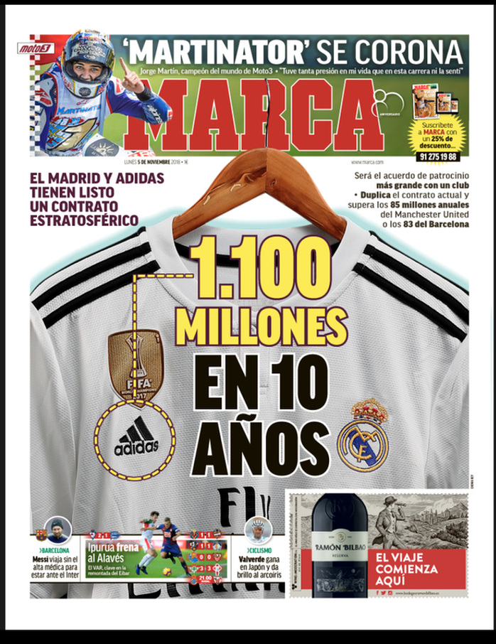 Adidas tài trợ khủng 1,1 tỉ euro cho Real Madrid - Ảnh 4.