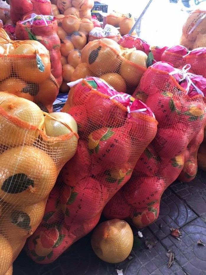 Bưởi Trung Quốc khổng lồ, vỏ vàng bóng tràn về chợ Việt - Ảnh 3. Bưởi Trung Quốc khổng lồ, vỏ vàng bóng tràn về chợ Việt - Ảnh 3.
