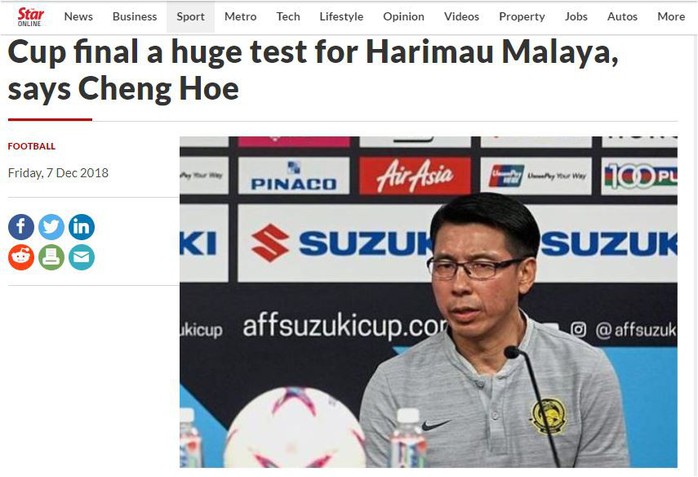 Báo Malaysia buông lời thách thức tuyển Việt Nam - Ảnh 1.