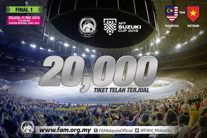 Malaysia bán sạch 20.000 vé online trong 7 phút - Ảnh 2.