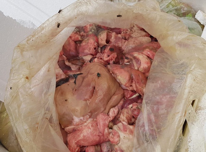 Cảnh sát phát hiện 300 kg nội tạng hôi thối tuồn vào Hà Nội dịp giáp Tết - Ảnh 1.