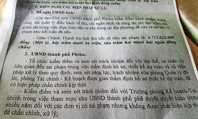 Đề nghị kiểm điểm chủ tịch TP Pleiku - Ảnh 2.