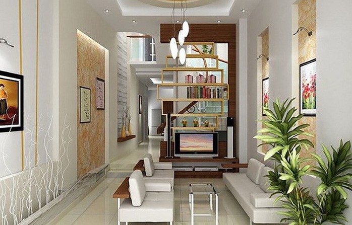 Những mẹo nhỏ cực hay giúp mở rộng phòng khách nhà ống - Ảnh 4. Những mẹo nhỏ cực hay giúp mở rộng phòng khách nhà ống - Ảnh 4.