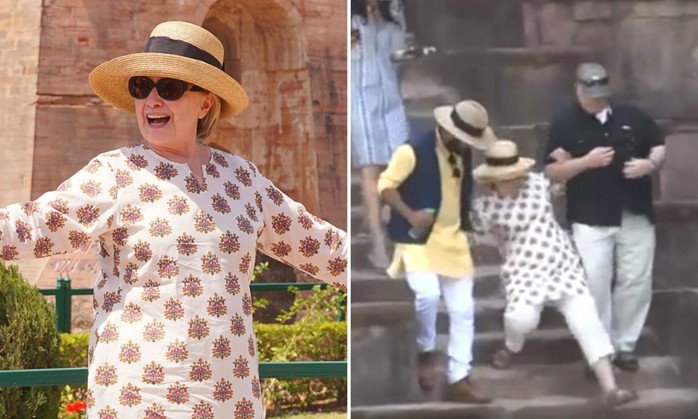 Bà Clinton bị chấn thương phải nhập viện ở Ấn Độ - Ảnh 2.