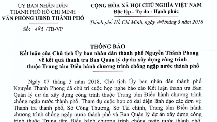 Nhiều sai sót trong dự án tiêu thoát nước của TP HCM - Ảnh 1.