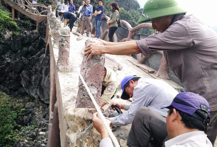 Cận cảnh tháo dỡ công trình trái phép xuyên vùng lõi danh thắng Tràng An - Ảnh 6.