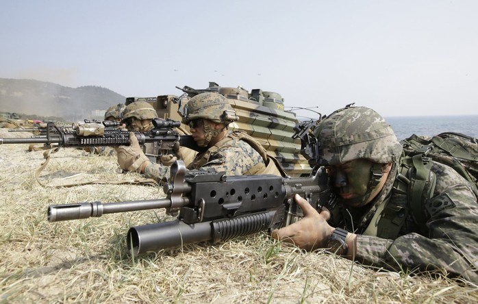 Mỹ-Hàn tập trận rầm rộ, Triều Tiên vẫn “im lặng” - Ảnh 4.