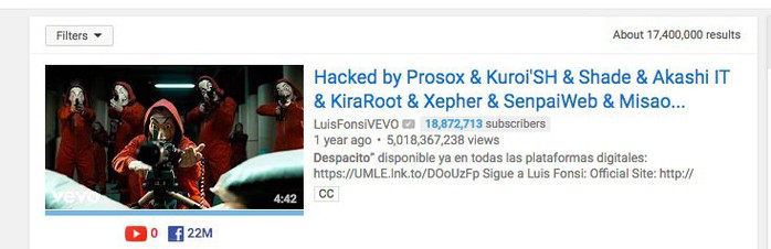 Ca khúc 5 tỷ view Despacito bị hack và xóa khỏi YouTube - Ảnh 2.