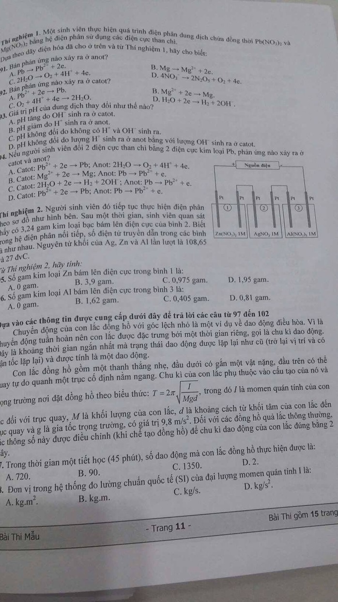 ĐHQG TP HCM công bố đề thi mẫu kỳ thi đánh giá năng lực - Ảnh 11.