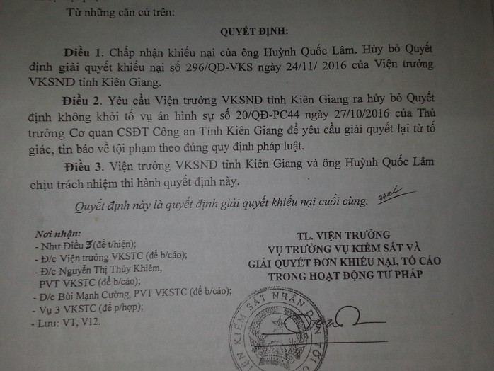 Cơ quan điều tra và VKSND tỉnh Kiên Giang để lọt tội phạm? - Ảnh 2.