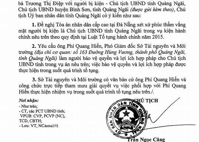 Chủ tịch tỉnh Quảng Ngãi bị kiện ra tòa 5 lần trong 1 tháng - Ảnh 2.