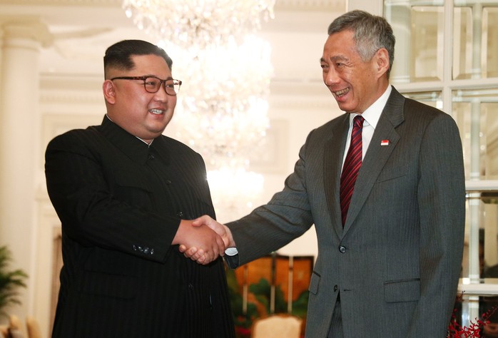 Thủ tướng Singapore tiếp ông Kim Jong-un - Ảnh 1.