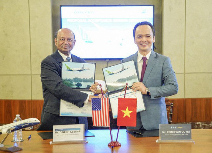 Bamboo Airways ký thỏa thuận mua 20 máy bay Boeing 787-9 Dreamliner giá 5,6 tỉ USD - Ảnh 1.