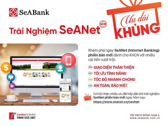 Phiên bản Internet Banking hoàn toàn mới của SeABank có gì hấp dẫn? - Ảnh 2. Phiên bản Internet Banking hoàn toàn mới của SeABank có gì hấp dẫn? - Ảnh 2.