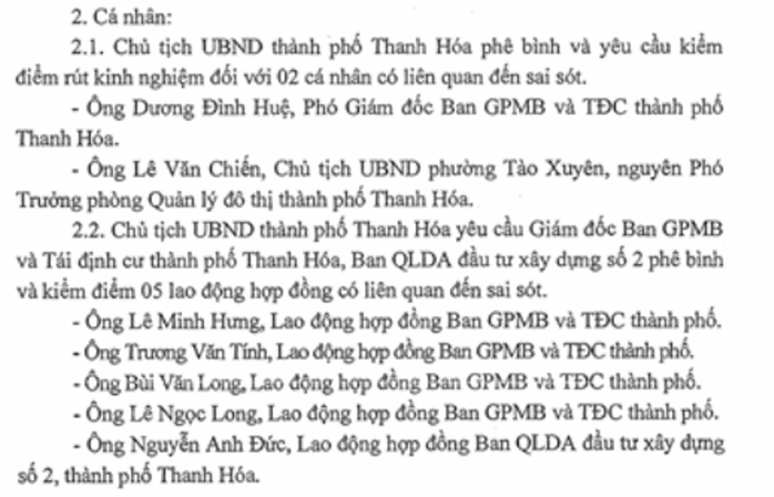 Thanh Hóa: Dính sai phạm, hàng loạt cán bộ bị kiểm điểm rút kinh nghiệm - Ảnh 1.