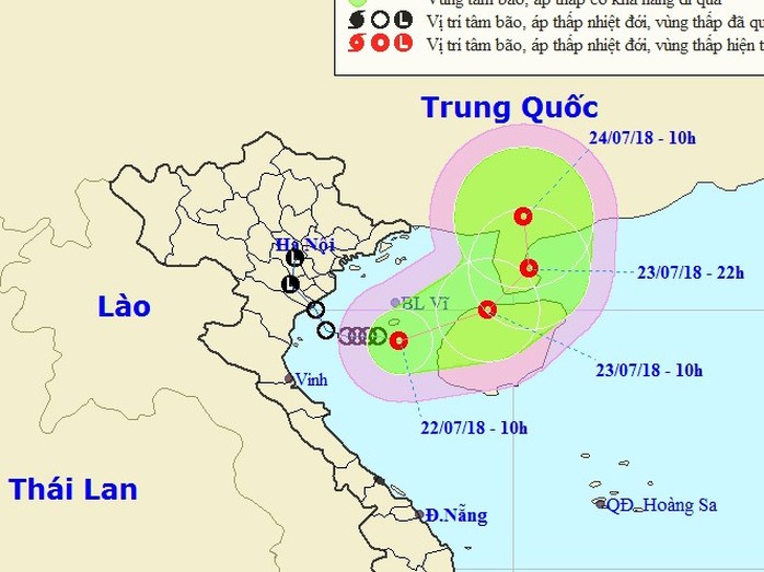 Hướng di chuyển “lạ” của áp thấp nhiệt đới trên vịnh Bắc Bộ - Ảnh 1.