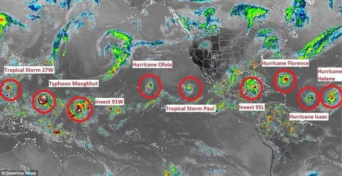 9 cơn bão xuất hiện cùng lúc, chuyên gia cảnh báo điểm “bất thường” - Ảnh 1.