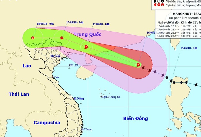 Siêu bão Mangkhut đổ bộ vào Trung Quốc, suy yếu nhanh - Ảnh 1.