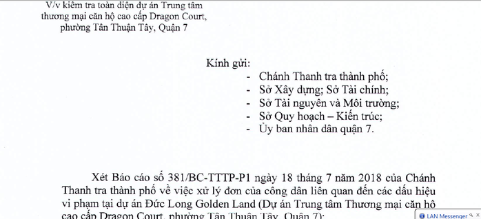 TP HCM kiểm tra toàn diện dự án Đức Long Golden Land ở quận 7 - Ảnh 1.