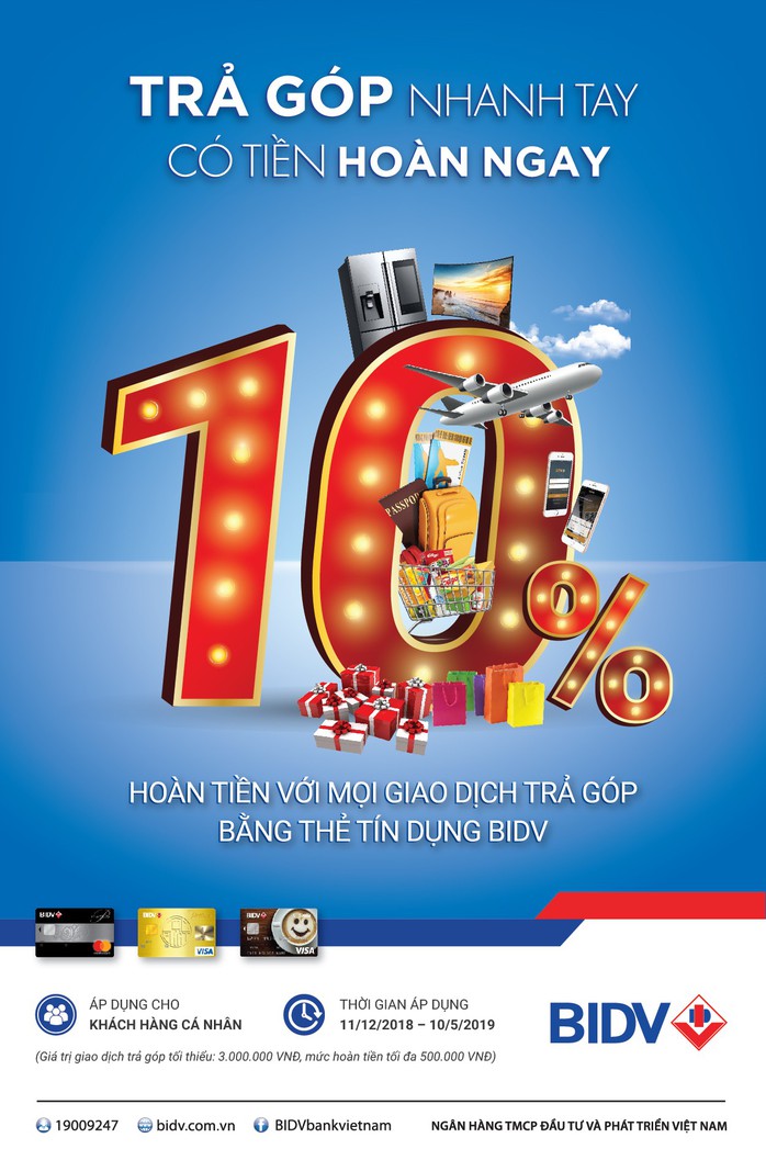 BIDV triển khai mua trả góp lãi suất 0% qua thẻ tín dụng quốc tế - Ảnh 1. BIDV triển khai mua trả góp lãi suất 0% qua thẻ tín dụng quốc tế - Ảnh 1.