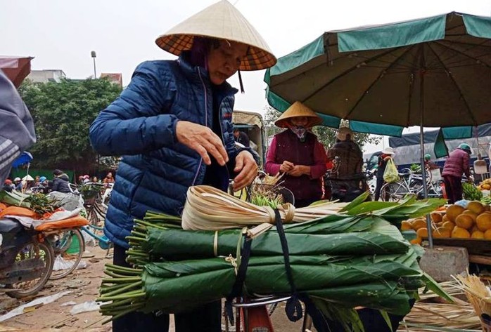 Lá dong rừng giá cao chót vót, dân vẫn đổ xô đi mua về gói bánh chưng - Ảnh 6.