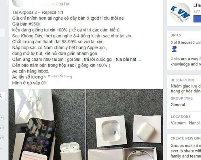 AirPods 2 nhái tràn về Việt Nam, giá chưa đến 1 triệu - Ảnh 1.