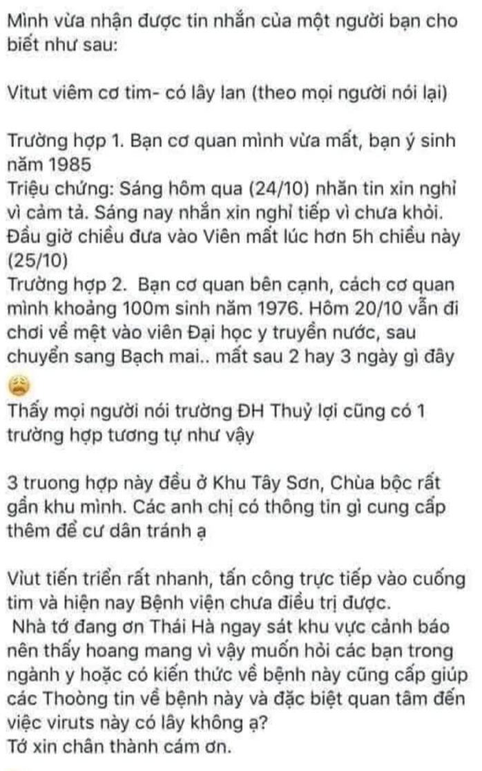 Bác sĩ nói gì trước thông tin virus lạ gây chết người hàng loạt trên mạng xã hội? - Ảnh 1.