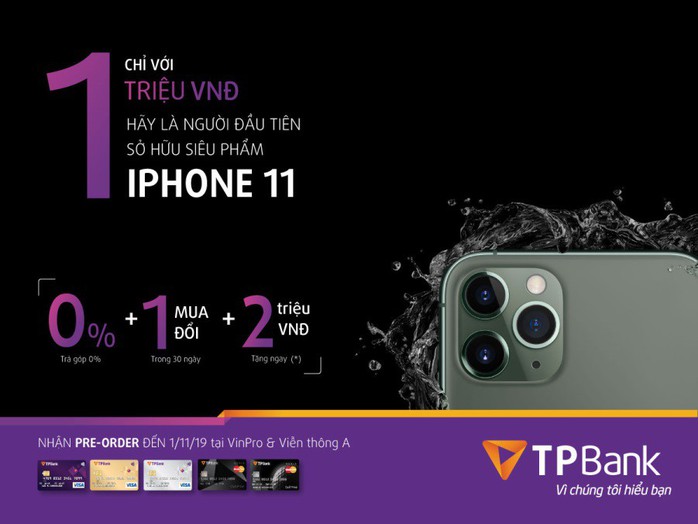 Giảm ngay 2 triệu đồng khi đặt mua Iphone 11 bằng thẻ tín dụng TBank - Ảnh 1.