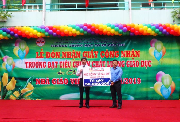 4 năm HD SAISON đồng hành cùng thầy trò trường Đức Trí - Ảnh 1. 4 năm HD SAISON đồng hành cùng thầy trò trường Đức Trí - Ảnh 1.