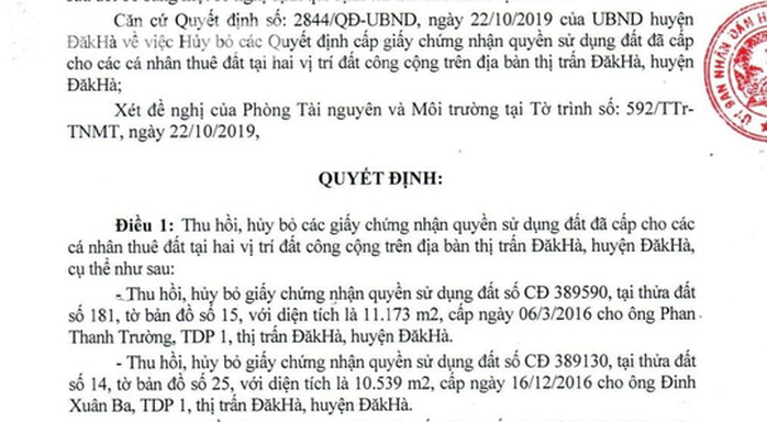 Vụ xẻ thịt đất công viên: Thu hồi, huỷ bỏ các sổ đỏ giao trái phép - Ảnh 1.