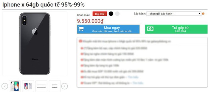 iPhone X hàng bãi giá hơn 9 triệu đồng ồ ạt về Việt Nam - Ảnh 1.