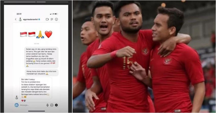 Ẩu đả trên sân, cầu thủ Indonesia và Singapore làm hòa thông qua trang cá nhân - Ảnh 1.