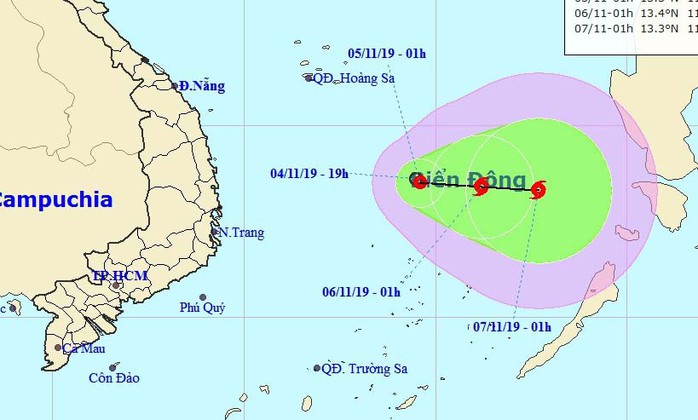 Áp thấp nhiệt đới khả năng mạnh lên thành bão giật cấp 11 trên Biển Đông - Ảnh 1.