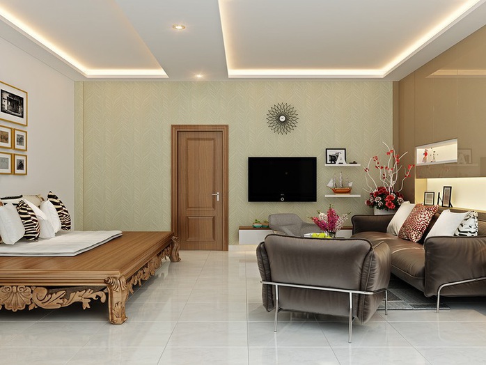 Mẫu phòng khách đẹp cho căn hộ chung cư - Ảnh 1. Mẫu phòng khách đẹp cho căn hộ chung cư - Ảnh 1.
