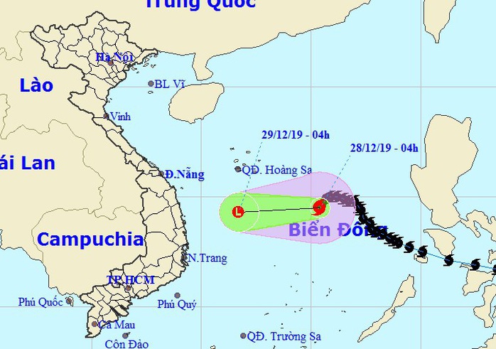 Bão số 8 đang suy yếu nhanh trên Biển Đông - Ảnh 1.