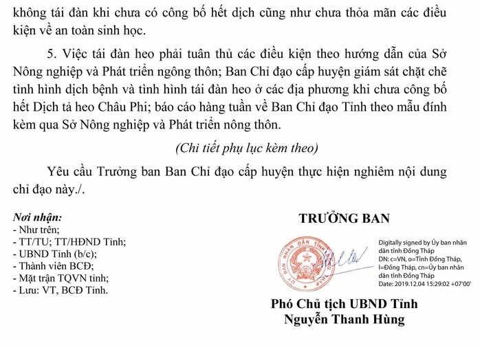 Giá heo tăng nhưng Đồng Tháp vẫn phải “xử” trường hợp cố ý tái đàn - Ảnh 2.