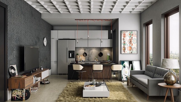 Mẫu phòng khách đặt liền kề phòng ăn ấn tượng - Ảnh 5. Mẫu phòng khách đặt liền kề phòng ăn ấn tượng - Ảnh 5.