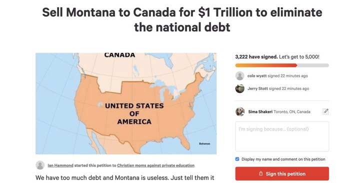 Mỹ: Nợ công cao, người dân kiến nghị bán bang Montana cho Canada - Ảnh 1.