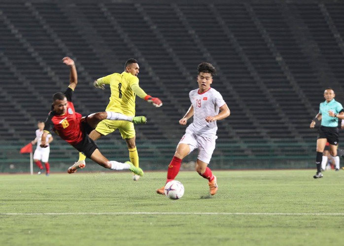 Thắng Timor Leste 4-0, U22 Việt Nam vào bán kết giải U22 Đông Nam Á - Ảnh 1.