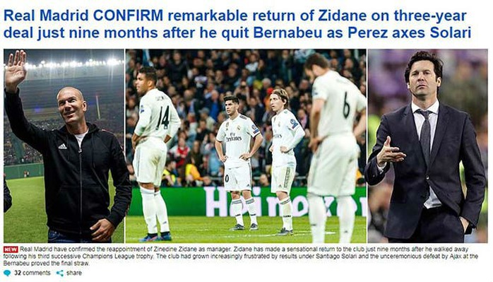 Báo chí thế giới ngỡ ngàng ngày Zidane trở lại Real Madrid - Ảnh 6.