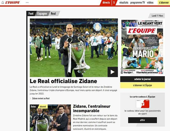 Báo chí thế giới ngỡ ngàng ngày Zidane trở lại Real Madrid - Ảnh 8.