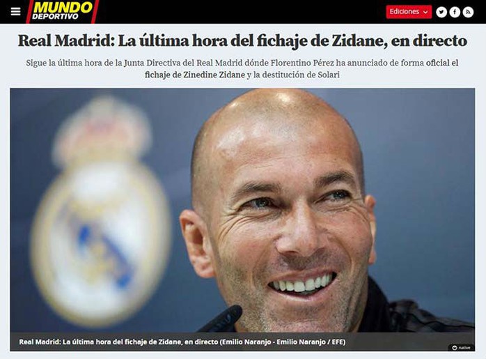 Báo chí thế giới ngỡ ngàng ngày Zidane trở lại Real Madrid - Ảnh 5.