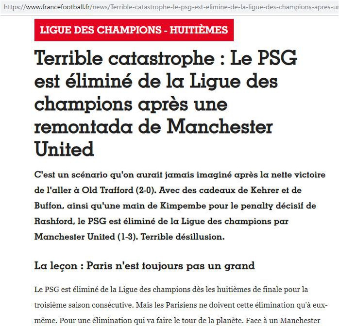 Tạp chí France Football: Trận thua của PSG là thảm họa khủng khiếp! - Ảnh 1.